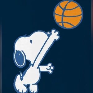 PEANUTS - Peanuts Navy Blue Unisex Snoopy Basketball Hoodie a graphic sweatshirt